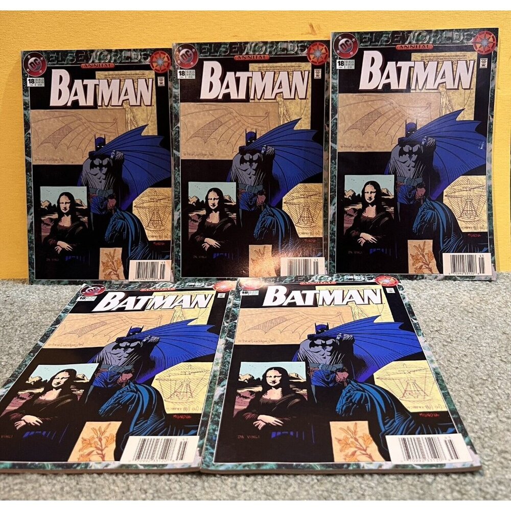 5 BATMAN ANNUAL #18 VERY FINE -NM  1994 DC COMICS ELSEWORLDS Comic Lot Mona Lisa